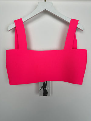 Victoria Beckham Body Neon Pink Crop Top Size UK 14