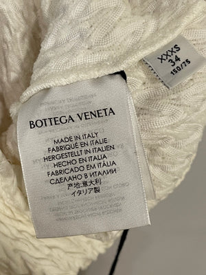 Bottega Veneta Cream Chevron Swimsuit Size IT 34 (UK 2) RRP £500