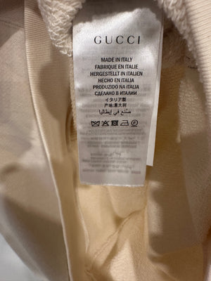 Gucci Cream Logo Sweater Top with Coloured Embellished Logo Details S (UK 6)