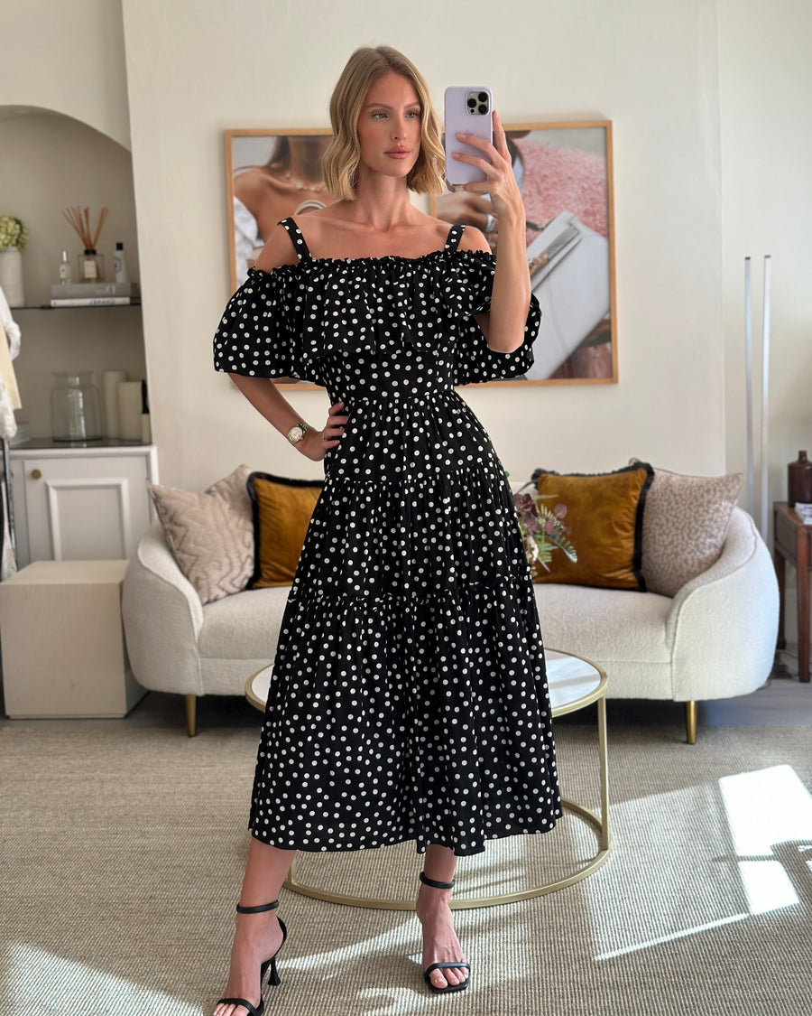 polka dot maxi dress uk