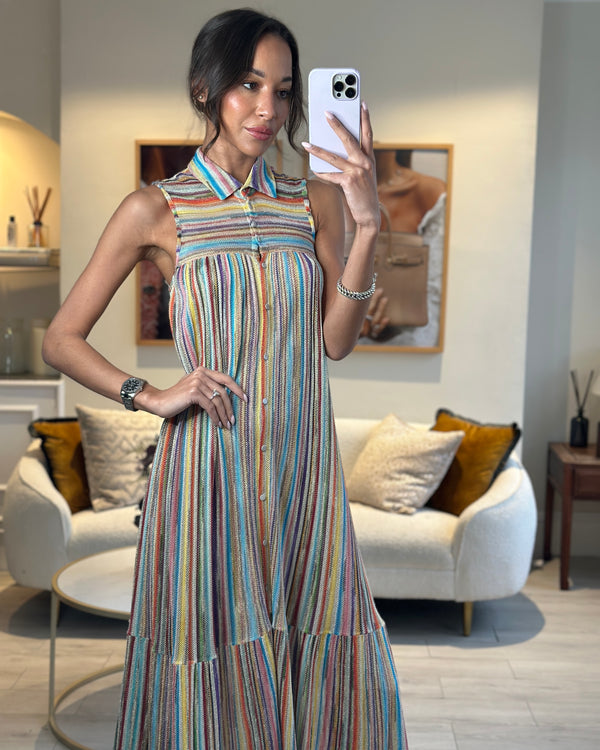 Missoni MARE Multi-Colour Halter Neck Maxi Dress Size IT 38 (UK 6)