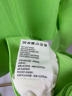 Jacquemus Neon Green 'Le Splash' Bari Cut-out Tailored Dress FR 40 (UK 12) RRP £1,010