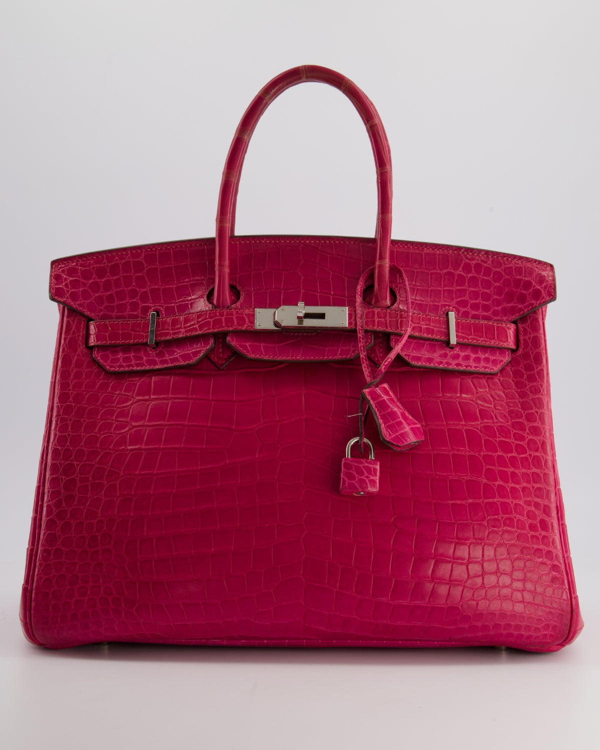 Hermes crocodile bag online pink