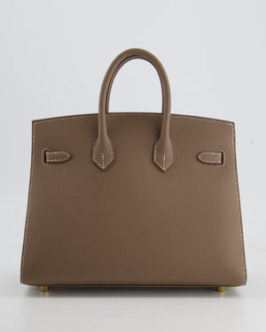 *HOLY GRAIL* Hermès Birkin 25cm Bag Sellier in Etoupe Epsom Leather with Gold Hardware