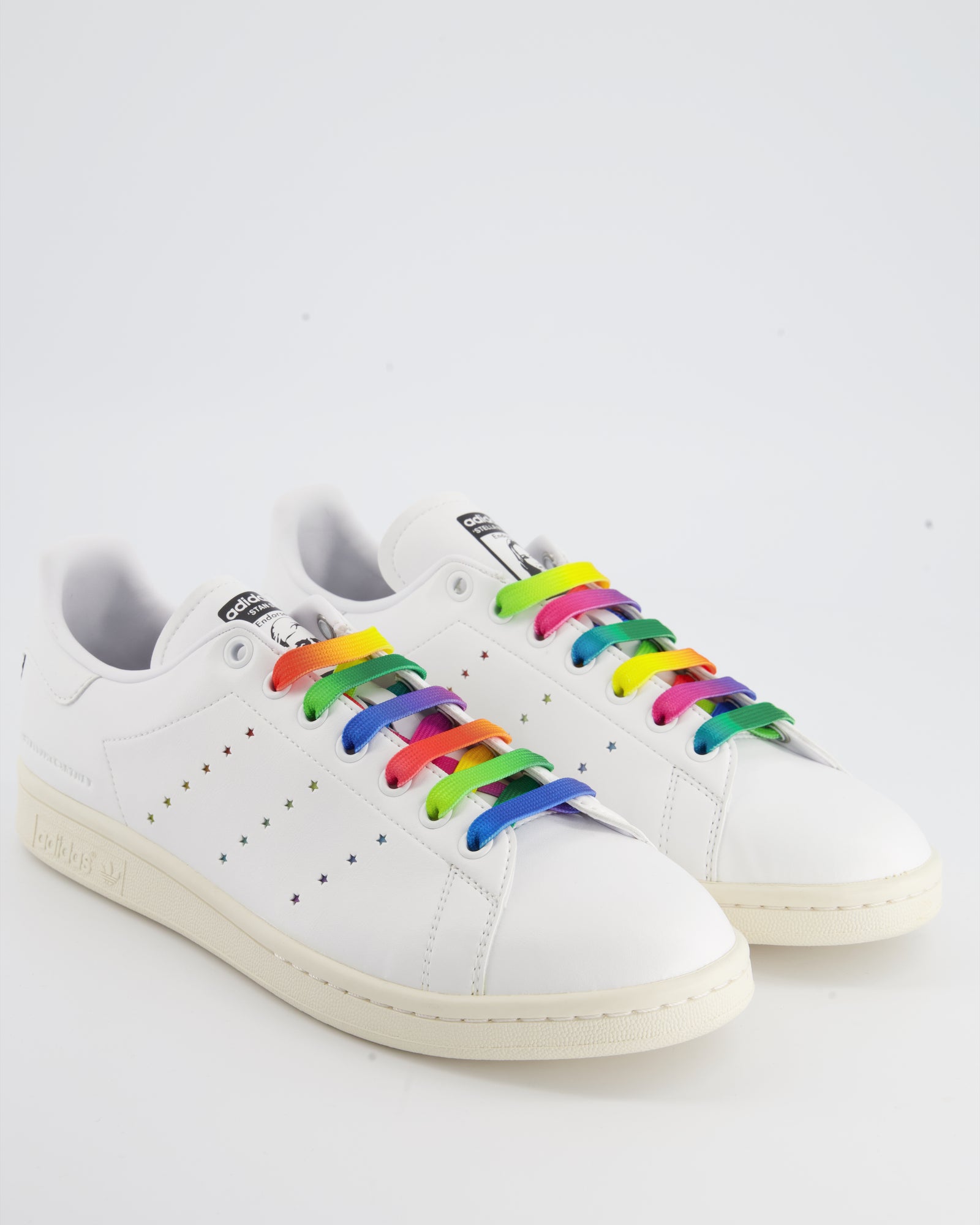 Adidas X Stella McCartney White Stan Smith Trainer with Multi Colour L Sellier