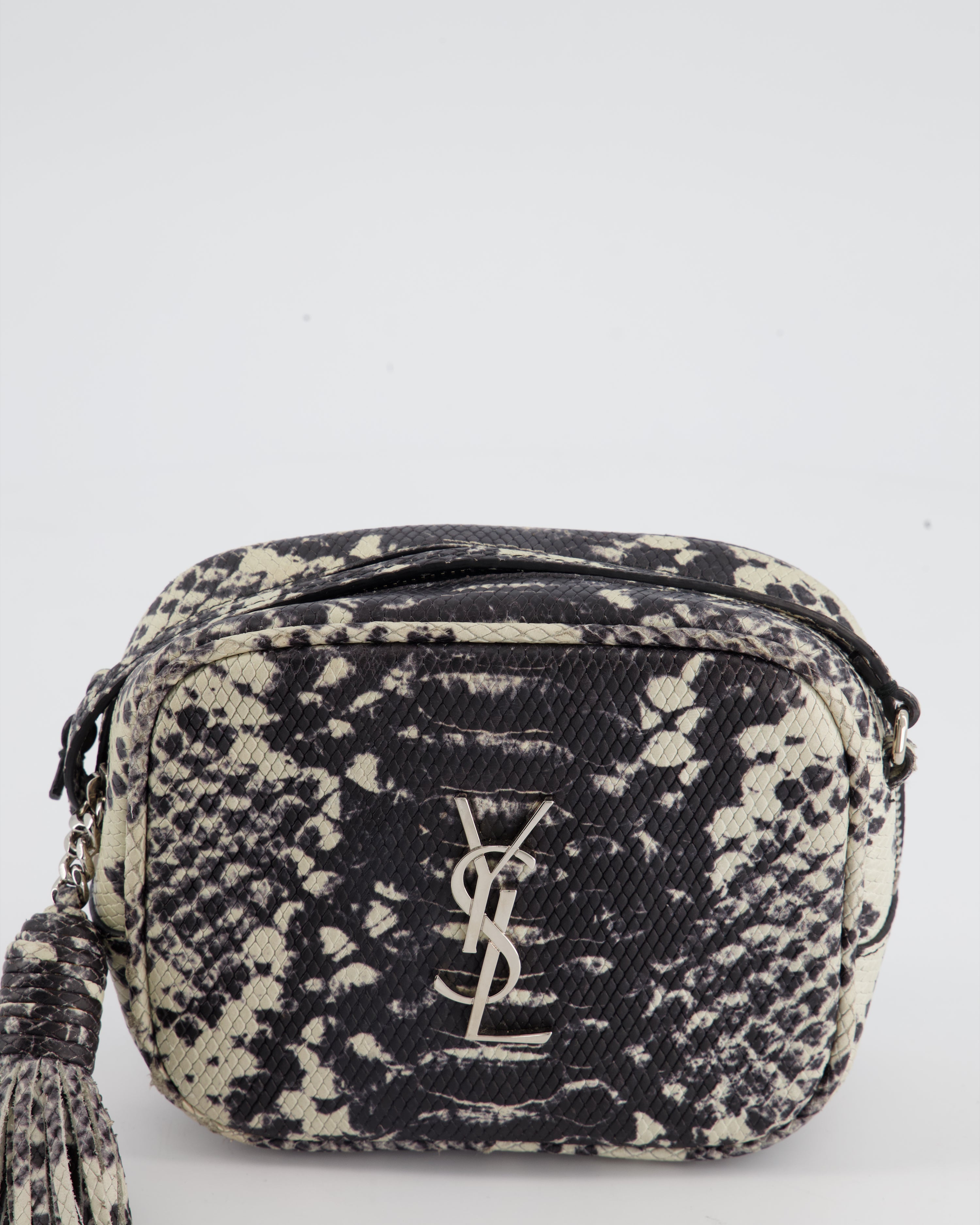 Ysl white snakeskin discount bag