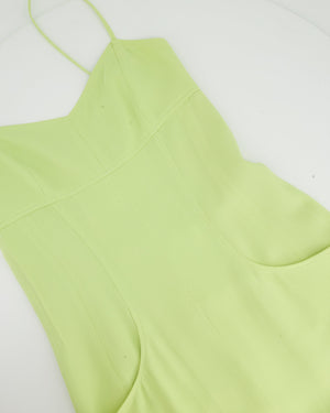 Chanel Vintage 97P Lime Green Mini Dress with Pocket Detail Size FR 38 (UK 10)