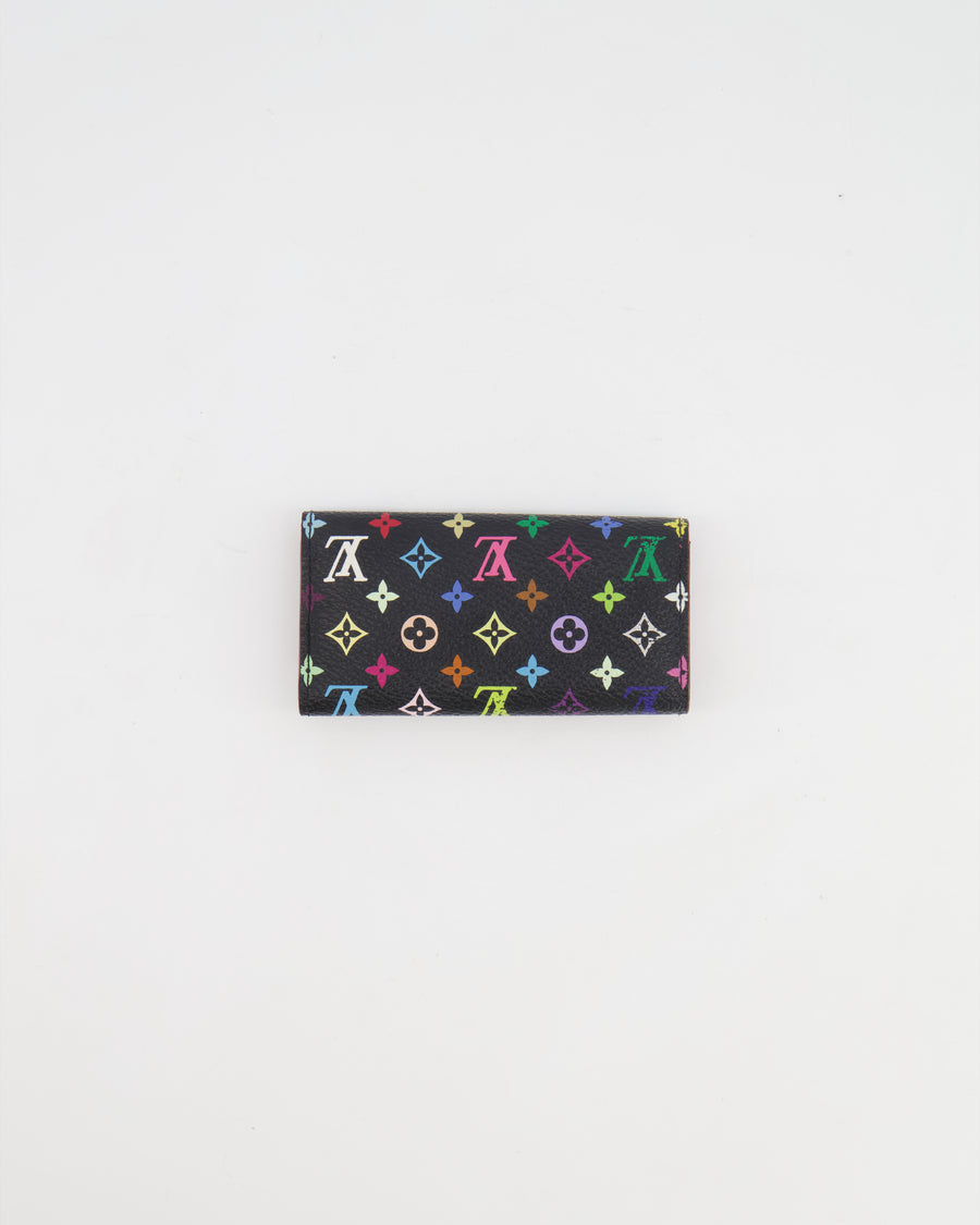 Louis Vuitton Monogram LV Logo Murakami Black Multicolor Wallet