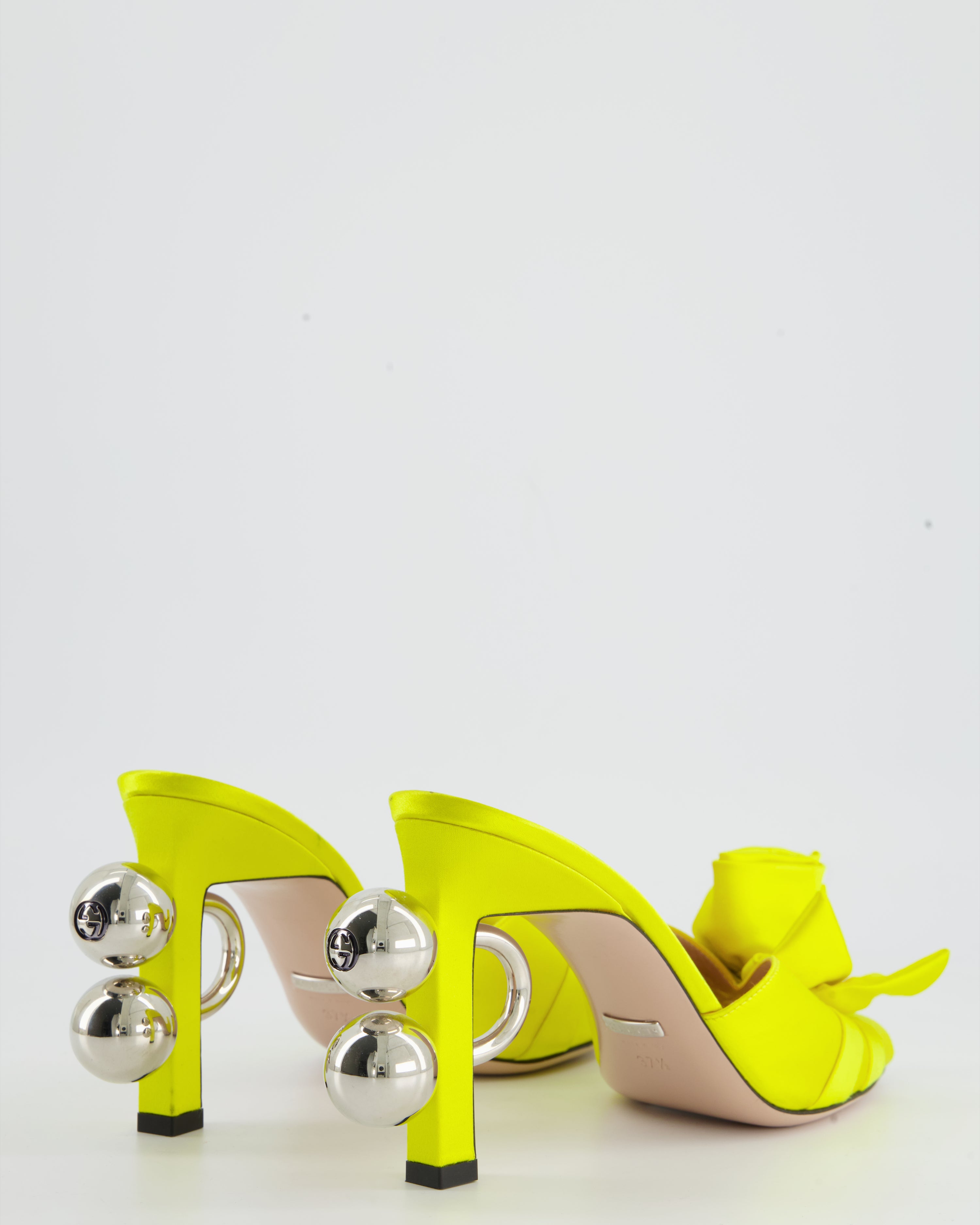 Neon yellow mule sales heels