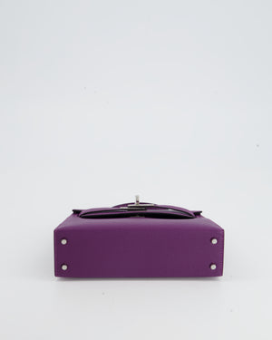 Hermès Mini Kelly Bag II Sellier 20cm Violet/Bleu Marine Chevre Leather  with Palladium Hardware