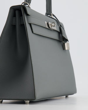 Hermes Kelly 25cm Sellier Bag In Vert Amande Epsom Leather 