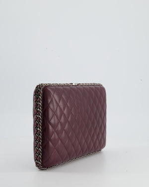 *FIRE PRICE* Chanel Burgundy Clutch On Chain Bag with Chain Details and Gunmetal Hardware