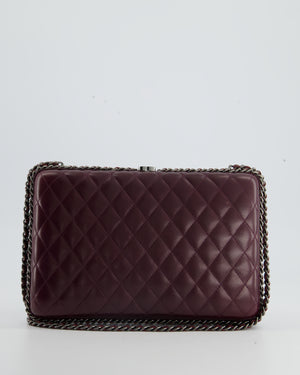 *FIRE PRICE* Chanel Burgundy Clutch On Chain Bag with Chain Details and Gunmetal Hardware