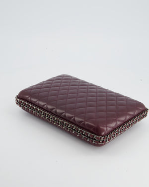 *FIRE PRICE* Chanel Burgundy Clutch On Chain Bag with Chain Details and Gunmetal Hardware