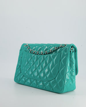 FIRE PRICE* Chanel Aqua Green Patent Classic Jumbo Double Flap Bag wi –  Sellier