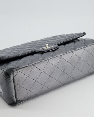 FIRE PRICE* Chanel Silver Metallic Classic Maxi Double Flap Bag in La –  Sellier
