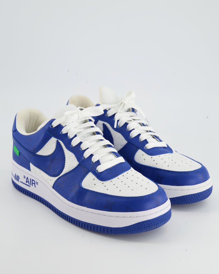 HOT* Louis Vuitton x Nike Air Force 1 by Virgil Abloh White Blue Tr –  Sellier