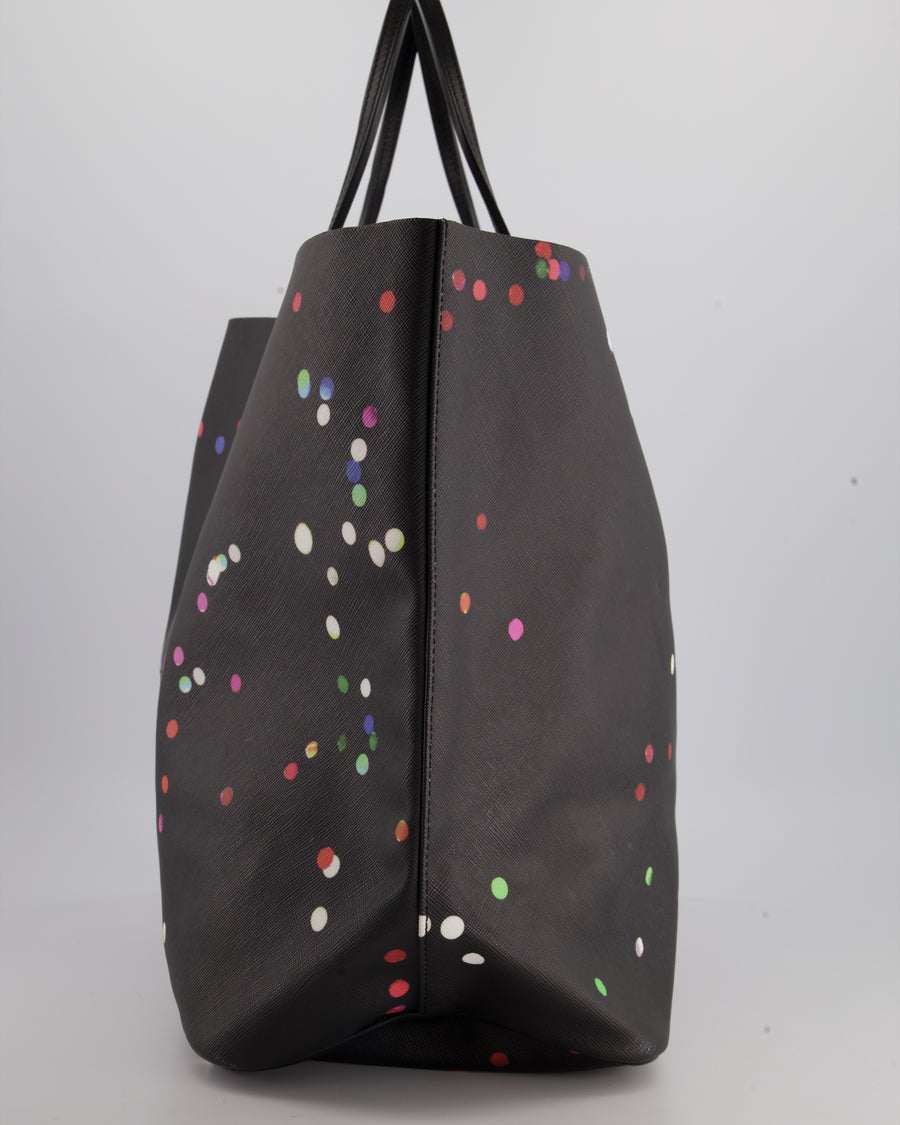 Givenchy Black Polka Dot Coated Canvas Shoulder Tote Bag – Sellier