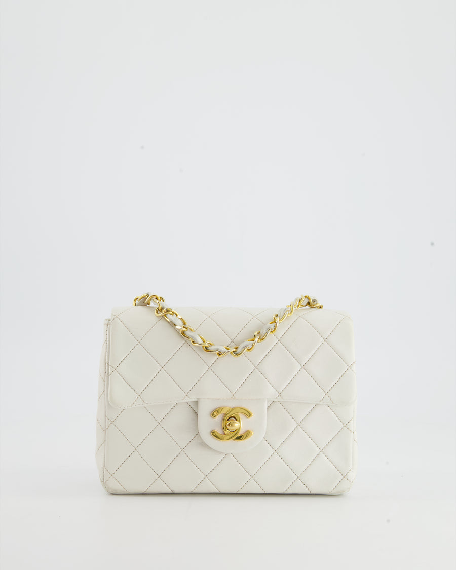 Chanel Vintage Mini 31 White with 24k Gold Hardware, Women's