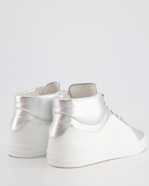 Chanel White Leather Trainers with Silver Detai Size EU 39.5 – Sellier