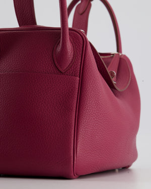 A ROUGE TOMATE CLÉMENCE LEATHER LINDY 26 WITH PALLADIUM HARDWARE