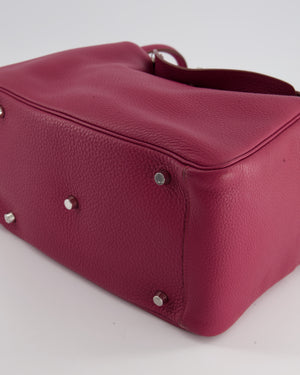 Hermès Rouge Grenat Clémence Leather Lindy 34 PHW