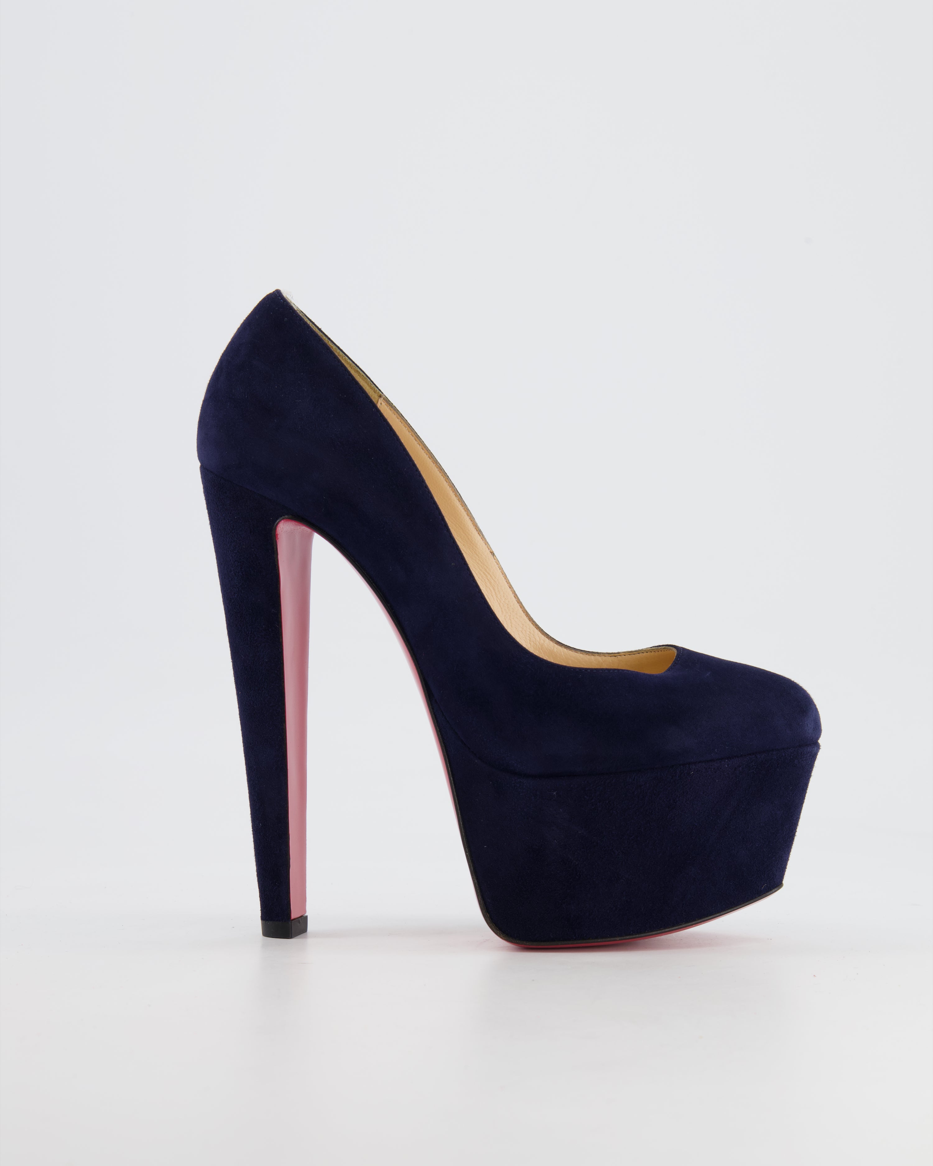 Christian louboutin daffodile discount suede platform pumps