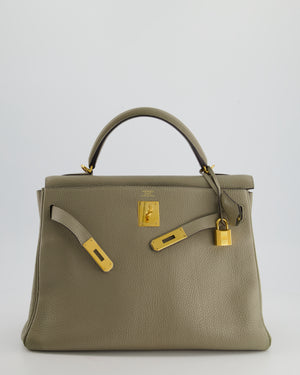 Hermès - Authenticated Kelly 32 Handbag - Leather Grey Plain for Women, Never Worn