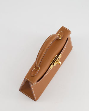 HOT* Hermès Mini Kelly II 20cm in Gold Epsom Leather with Gold