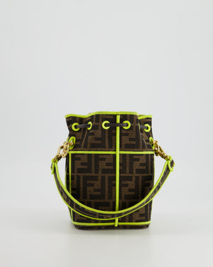 Mon Tresor Mini Leather Bucket Bag in Yellow - Fendi