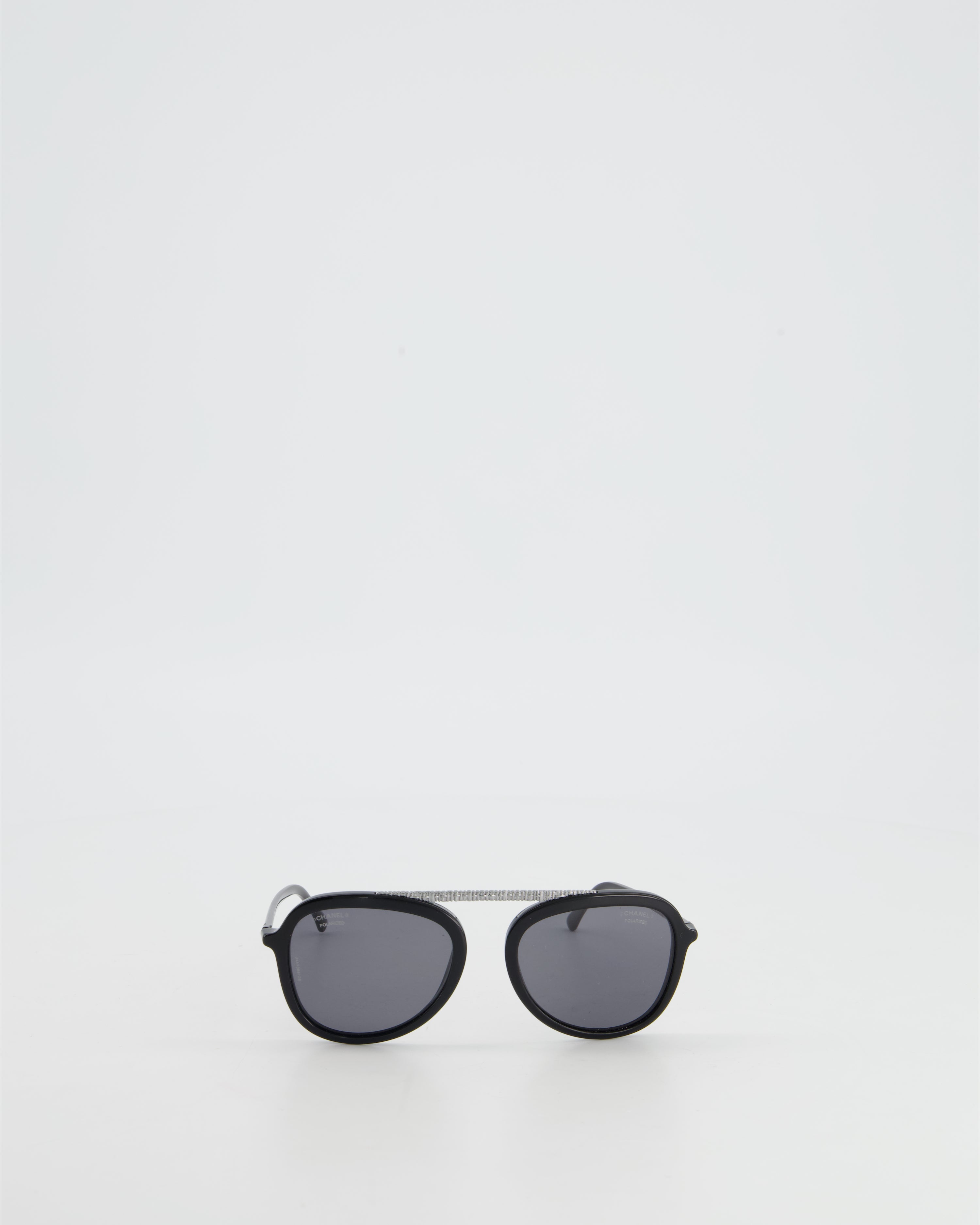 Chanel black aviator clearance sunglasses