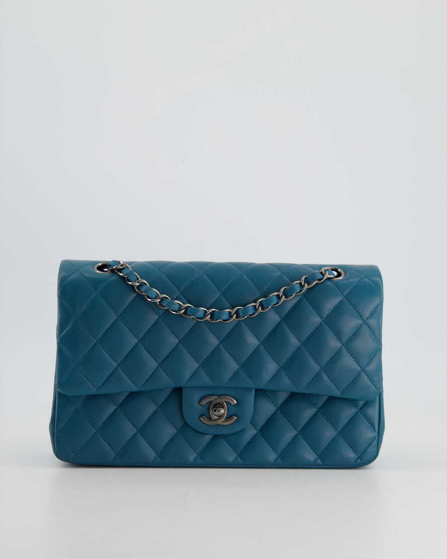 Chanel Navy Quilted Lambskin Vintage Medium Classic Double Flap