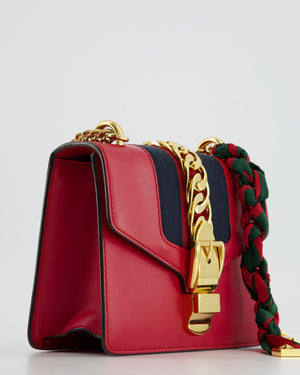 Gucci Red Leather Small Sylvie Bag Canvas with Gold Hardware – Sellier