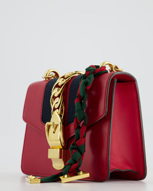 Gucci Red Leather Small Sylvie Bag Canvas with Gold Hardware – Sellier