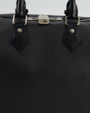 Louis Vuitton Black 25 Speedy Bag Bandoulière in Epi Leather and Silve –  Sellier