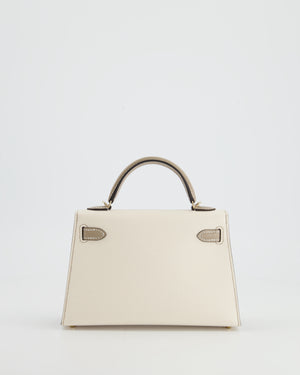 Hermes Mini Kelly 20 Nata Gris Meyer And Chai Tri Color