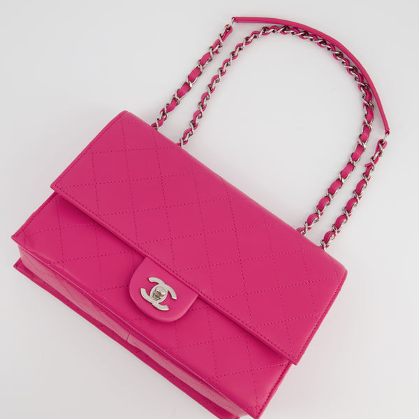 Chanel Hot Pink Caviar Double Flap Bag