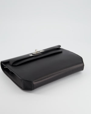 2020 Hermès Black Epsom Leather Kelly Depeches 25cm Pochette