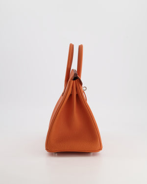 Hermes Birkin 25CM Orange Togo Palladium Hardware Handbag DOLERXZDE 14 –  Max Pawn