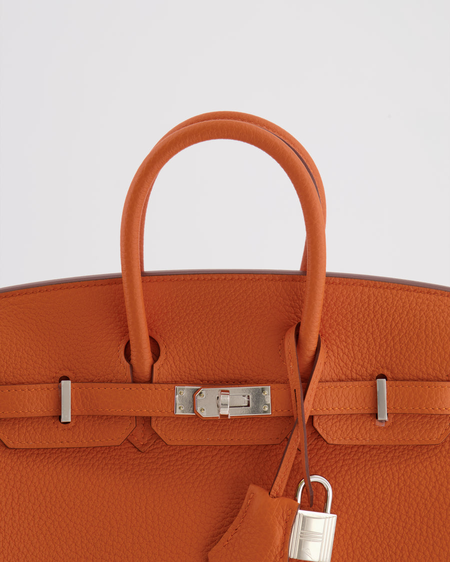 🍊 Hermès 25cm Birkin Orange Togo Leather Palladium Hardware #priveporter # hermes #birkin #birkin25 #hermesorange