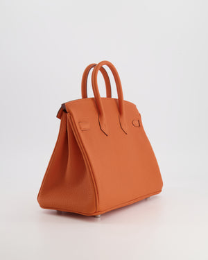 🍊 Hermès 25cm Birkin Orange Togo Leather Palladium Hardware #priveporter # hermes #birkin #birkin25 #hermesorange