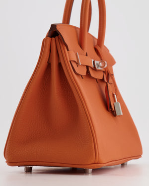 🍁 Hermès 25cm Birkin Orange Minium Togo Leather Palladium