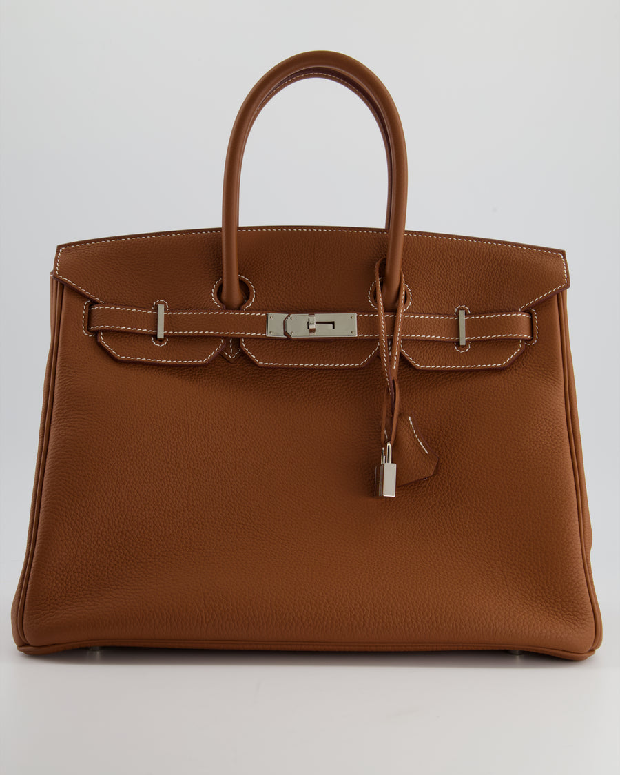 Hermes Birkin 30cm 35cm Bag In Brown Clemence Leather
