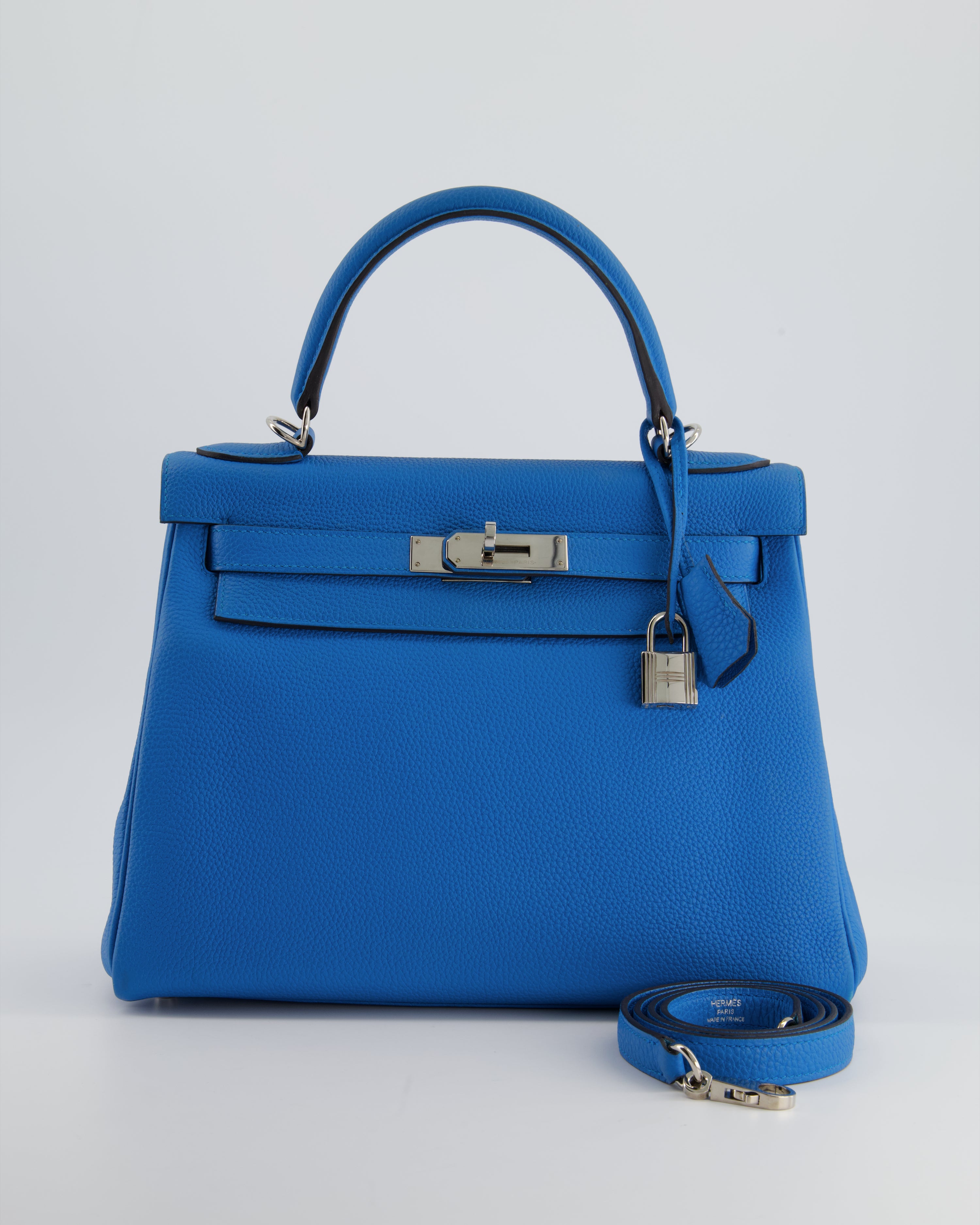 Hermes kelly cheap blue zanzibar