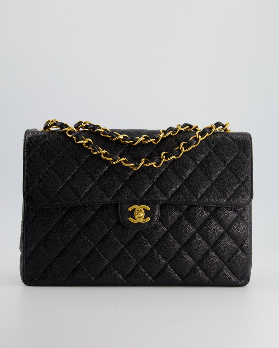 Chanel Vintage Style Caviar Leather Pure Mini Classic Flap Square