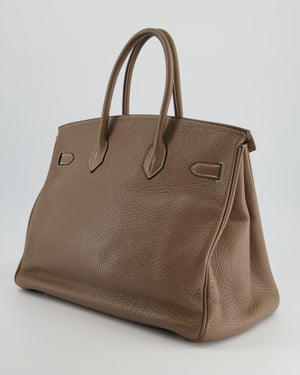 Hermes Birkin Bag 35cm Etoupe Togo Palladium Hardware