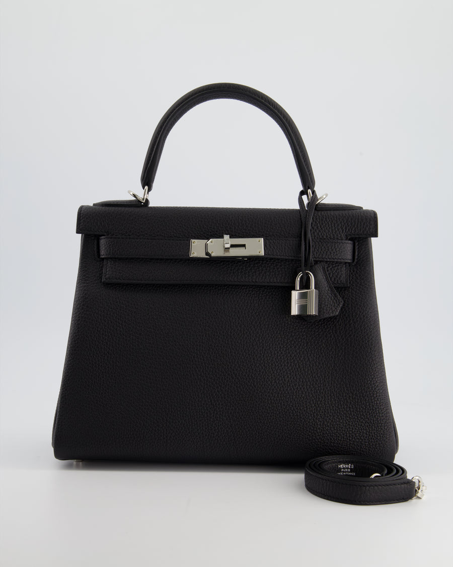 Hermes Birkin Mini Shoulder Bag Togo Leather Palladium Hardware In