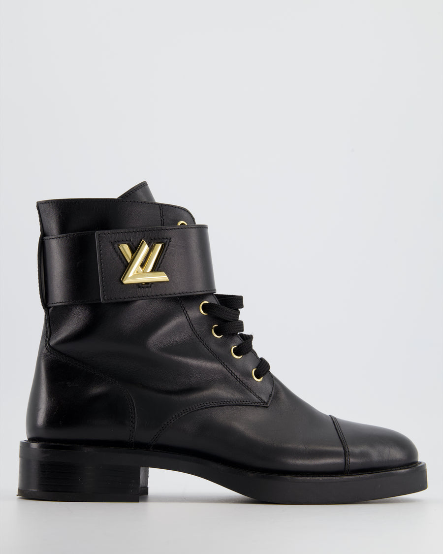 Louis Vuitton Black Combat Boots 40