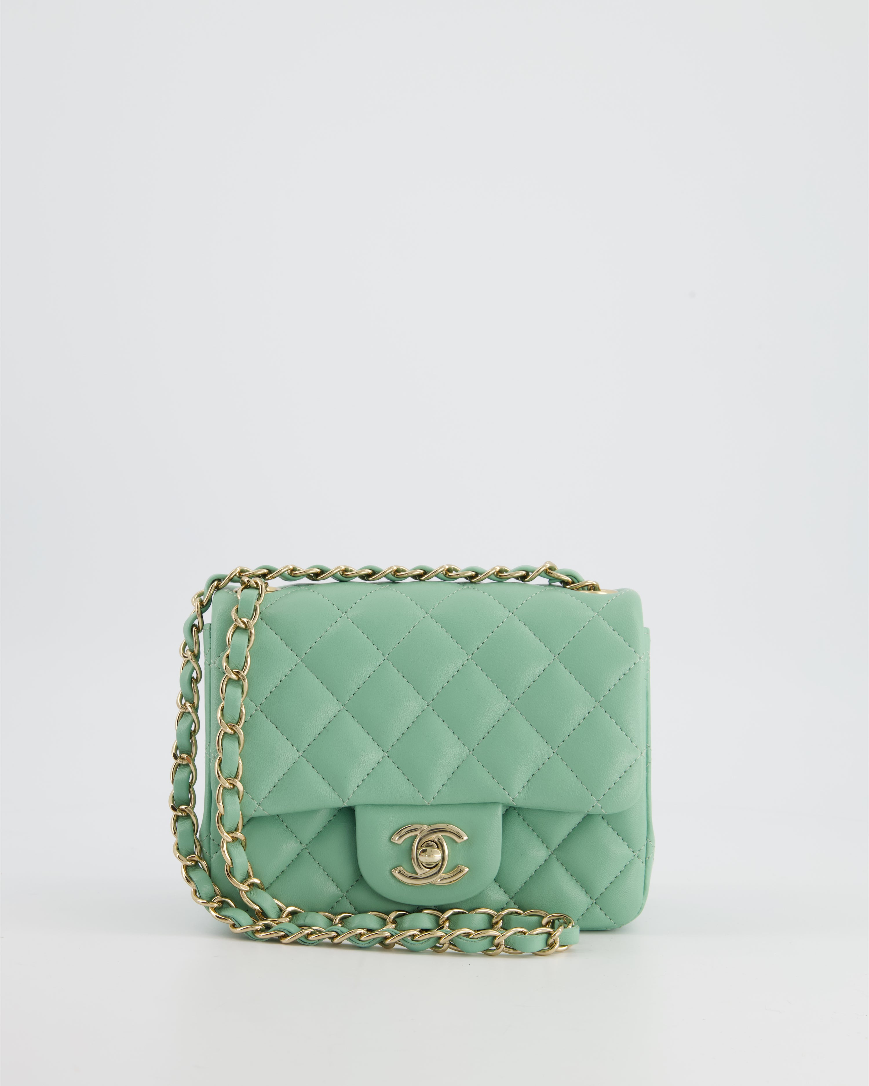 Chanel mini green hot sale