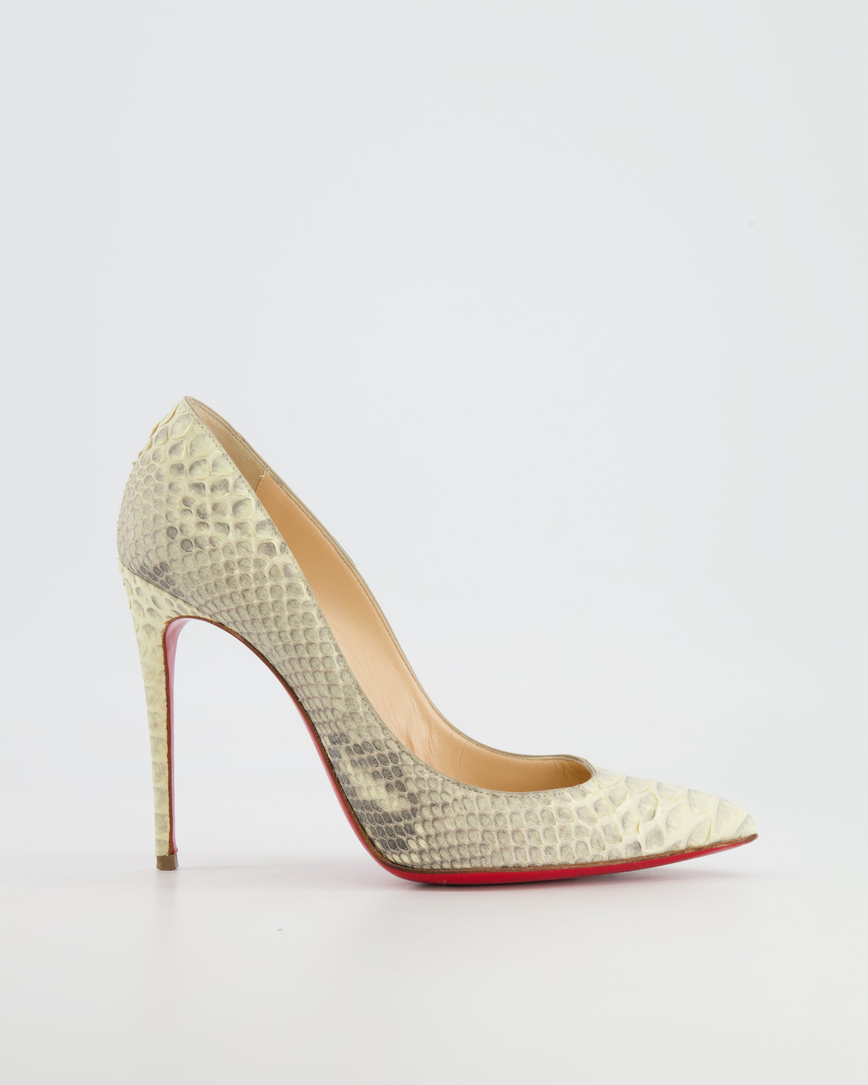 Christian Louboutin Beige Python Heel Pump Size EU 38 – Sellier